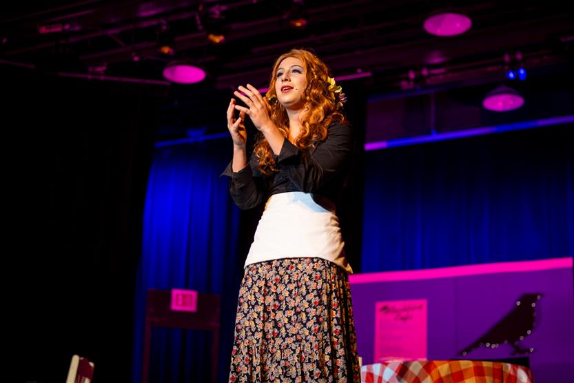 Students perform onstage